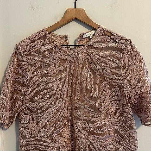 Alexis Pink Textured Blouse Top Small - Picture 10 of 12